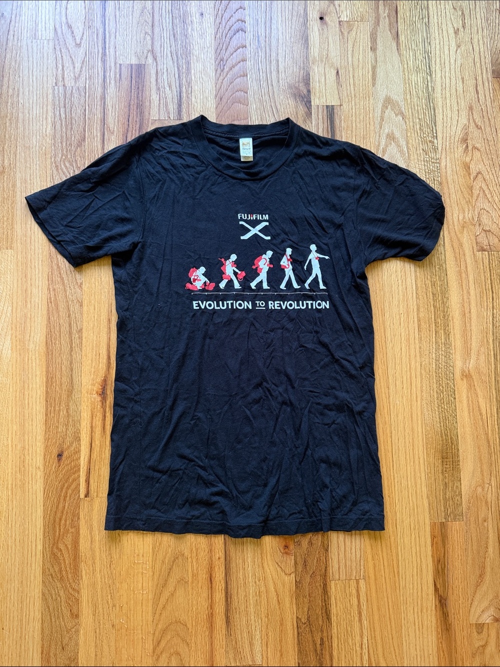 Fujifilm Black Graphic Tee Evolution to Revolution Bamboo Cotton Blend